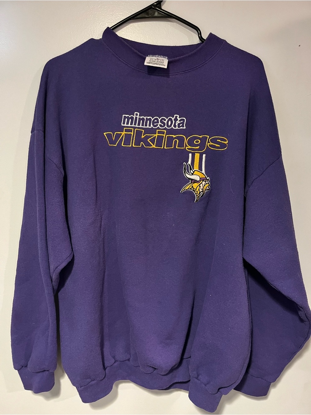 Logo Athletic Minnesota Vikings Purple Crewneck Sweatshirt